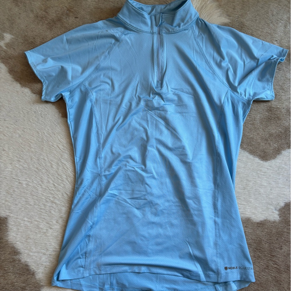 Noble Outfitters Light Blue Short Sleeve Riding Top